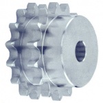 Doppel-Kettenrad 10B-1, Z=20/20 vorgeb. für 2 nebeneinander laufende Einfach-Ketten