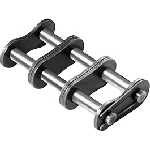 Verschlußglied/connecting link 08A-3-E DIN 8188 (ASA 40- 3) mit Feder / with spring clip montiert / assembled