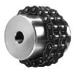 Kettenkupplung 08B-2 vorgeb. 15 mm, Z=18/18, ungehärtet