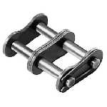 Verschlußglied/connecting link 16A-2-E DIN 8188 (ASA 80- 2) mit Feder / with spring clip montiert / assembled