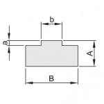 Kettenführungsprofil 12B-1 Profil ''T'' 25x15  in 2-m-Stücken