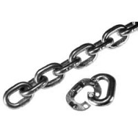 Rundstahlkette 8 x 24mm DIN 766 / round steel chain 8 x 24mm ; Calibrated feuerverzinkt / hot dipped