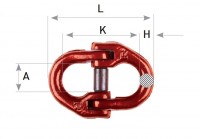 Kettenverbindungsglied für 7/8 mm Kette connecting link 7/8mm Farbe: rot